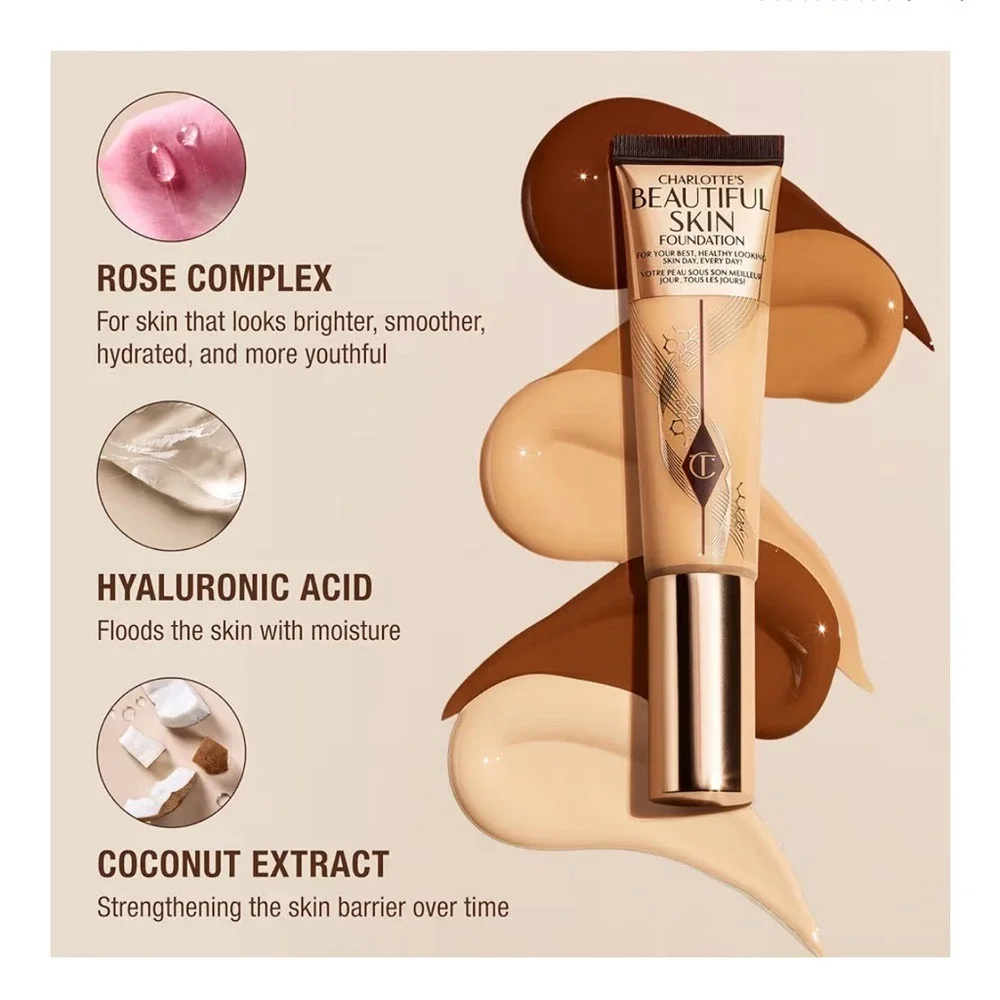 6 Cool | Charlotte Tilbury Beautiful Skin Foundation, Fair-Medium Pink Undertone